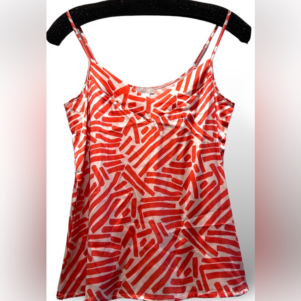 HANRO of Switzerland Silk Sleveless Top Spiced Coral Small 6/8 NWOT SAMPLE
